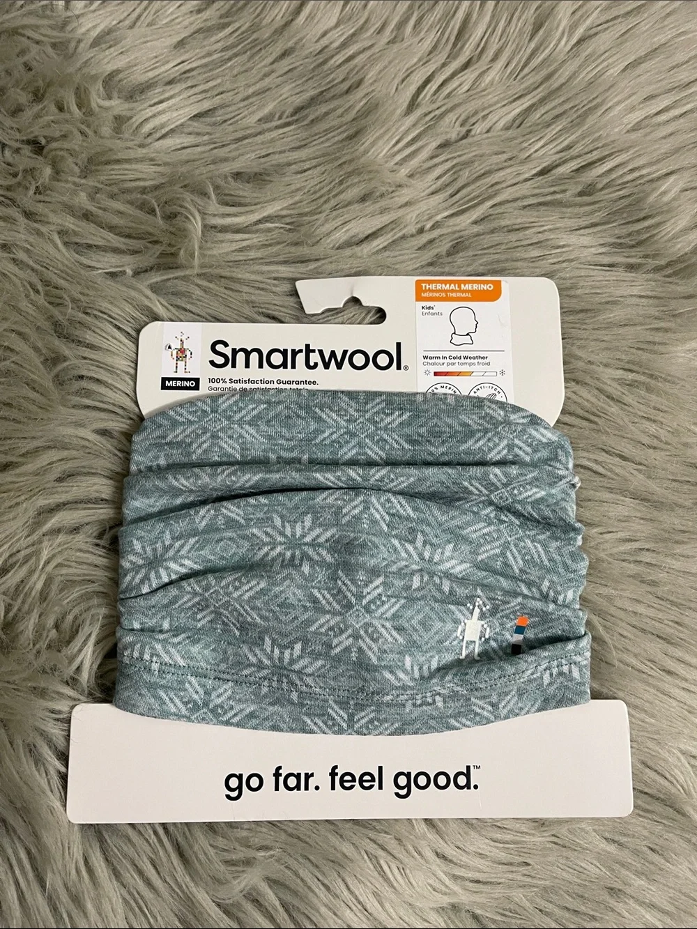 Smartwool Kids Teal Patterned Merino Neck Gaiter